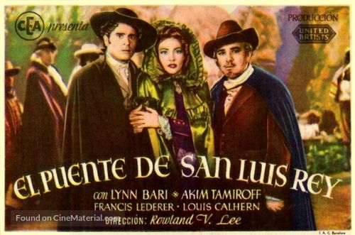 The Bridge of San Luis Rey - Spanish Movie Poster