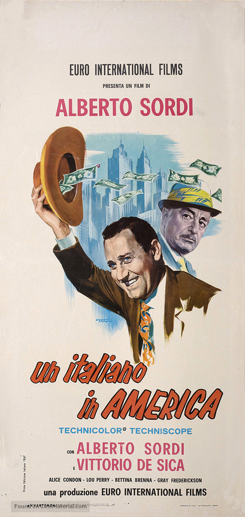 Un italiano in America - Italian Movie Poster