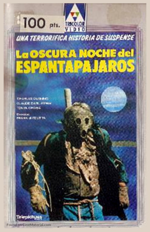 Dark Night of the Scarecrow - Spanish VHS movie cover