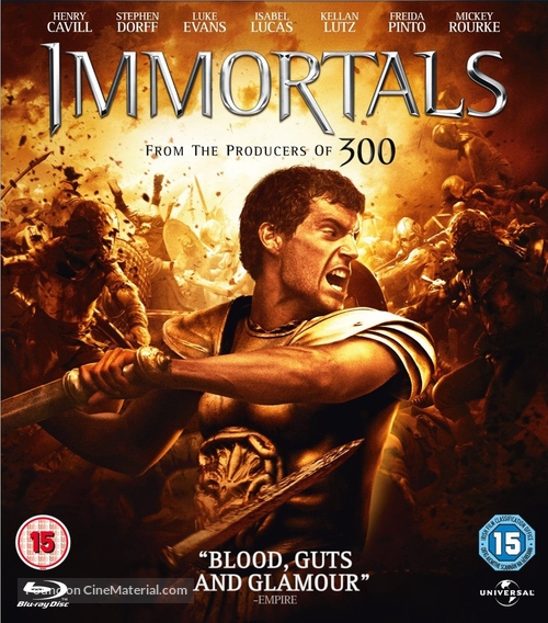 Immortals - British Blu-Ray movie cover