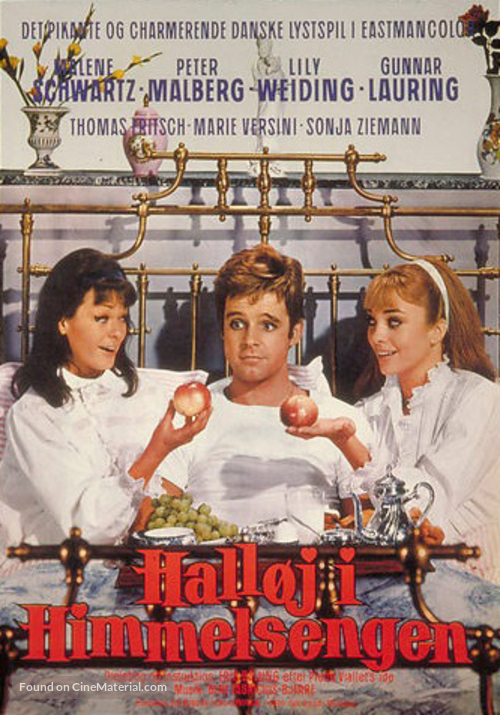 Hall&oslash;j i himmelsengen - Danish Movie Poster