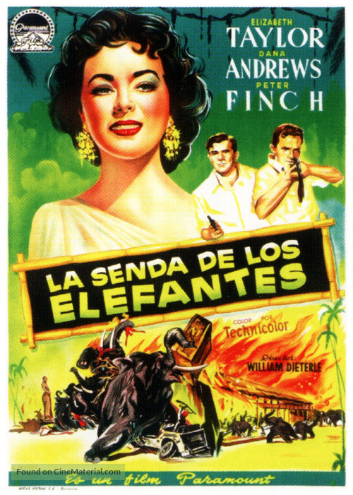 Elephant Walk - Spanish Movie Poster