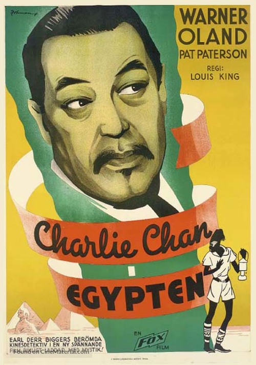 Charlie Chan in Egypt - Swedish Movie Poster