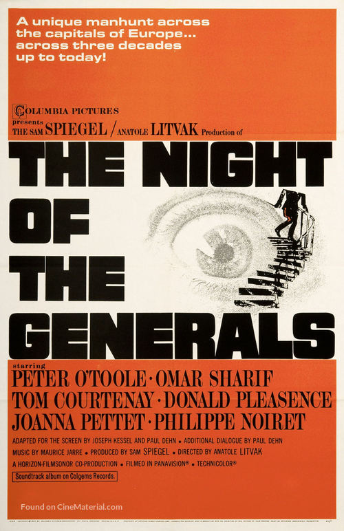 The Night of the Generals - Movie Poster