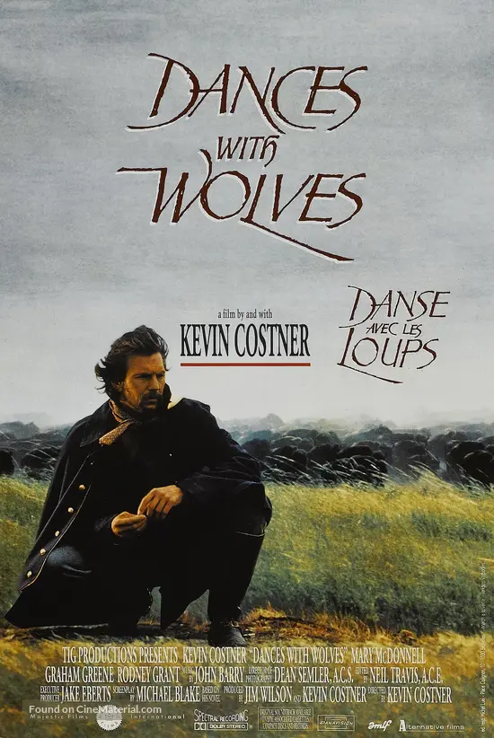 Dances With Wolves 1990 Belgian Movie Poster