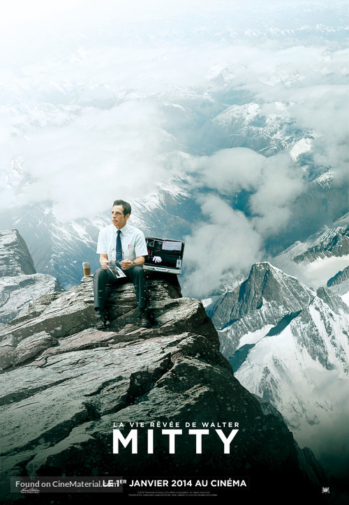 The Secret Life of Walter Mitty - French Movie Poster