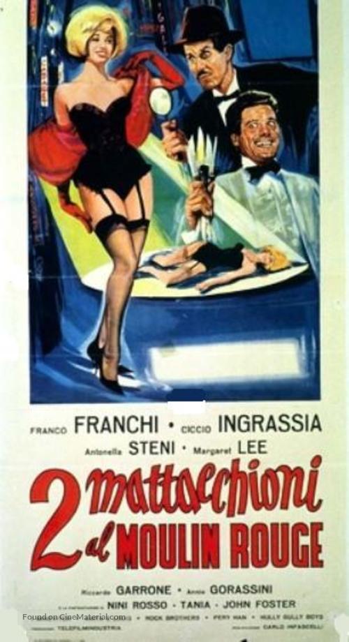 Due mattacchioni al Moulin Rouge - Italian Movie Poster