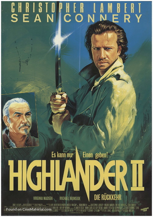 Highlander II: The Quickening - German Movie Poster