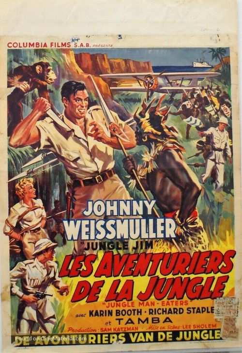 Jungle Man-Eaters - Belgian Movie Poster