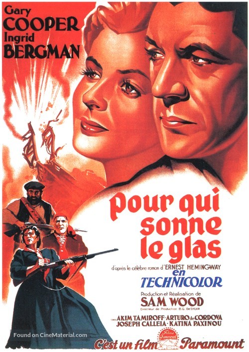For Whom the Bell Tolls - French Movie Poster