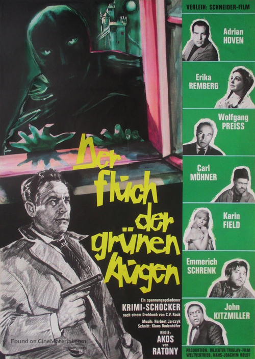 Der Fluch der gr&uuml;nen Augen - German Movie Poster