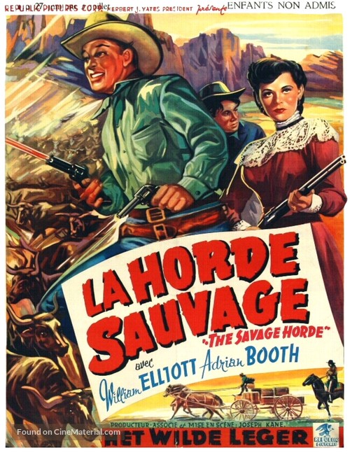 The Savage Horde - Belgian Movie Poster