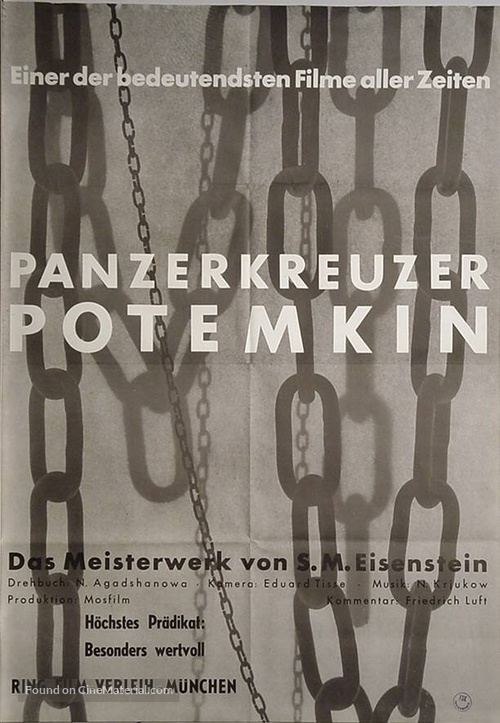 Bronenosets Potyomkin - German Movie Poster