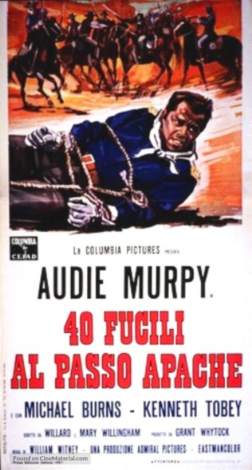 40 Guns to Apache Pass - Italian Movie Poster