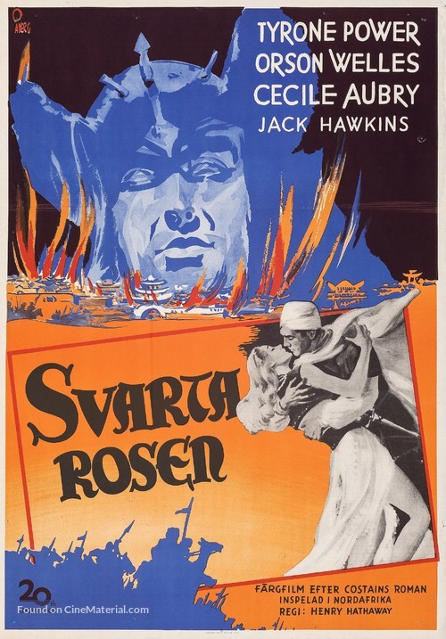 The Black Rose - Swedish Movie Poster