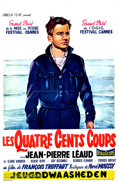 Les quatre cents coups - Belgian Movie Poster