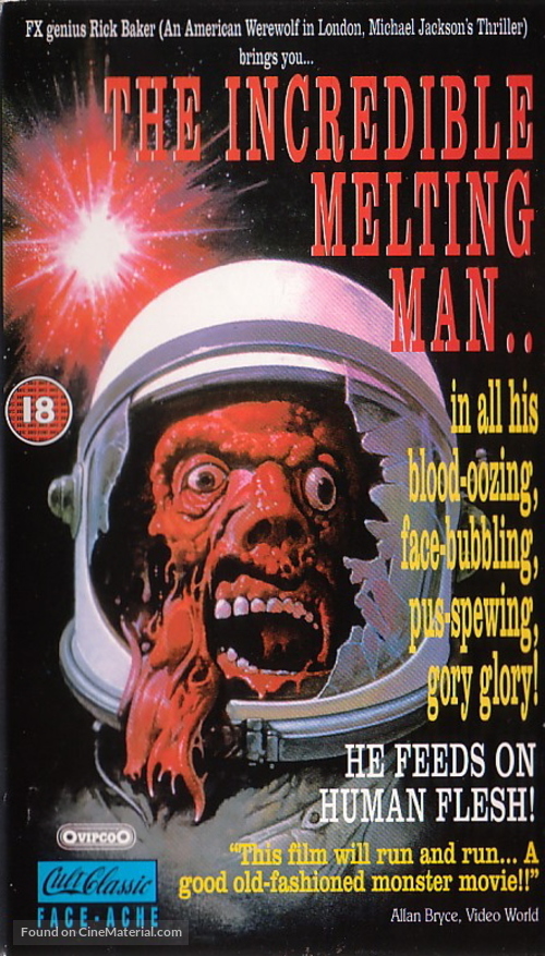 The Incredible Melting Man - British Movie Cover