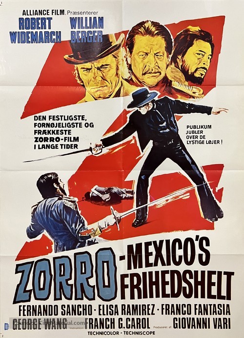 Il figlio di Zorro - Danish Movie Poster