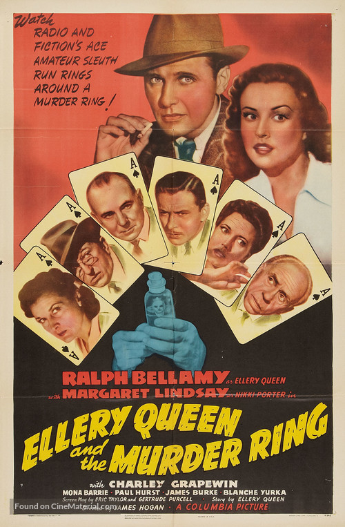 Ellery Queen and the Murder Ring - Movie Poster