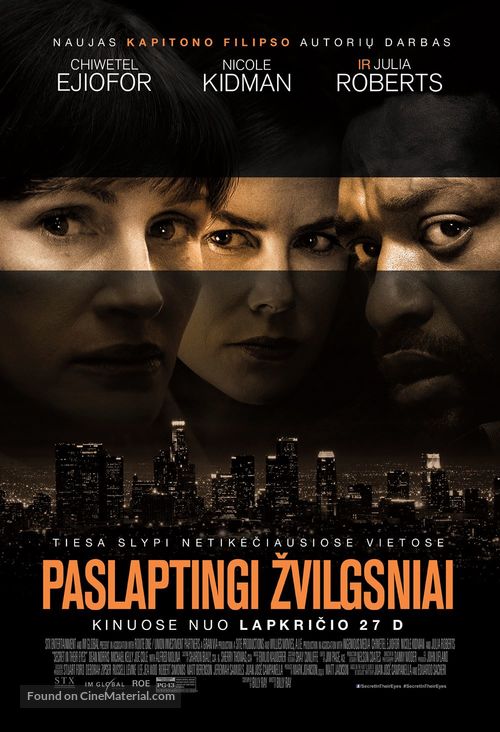 Secret in Their Eyes - Lithuanian Movie Poster