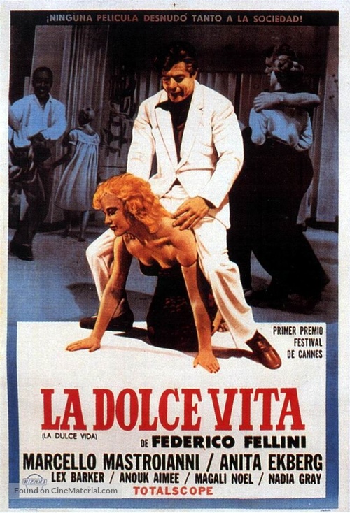 La dolce vita - Spanish Movie Poster