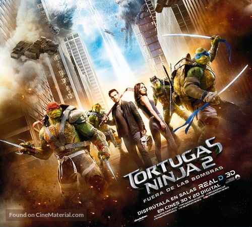 Teenage Mutant Ninja Turtles: Out of the Shadows - Mexican Movie Poster
