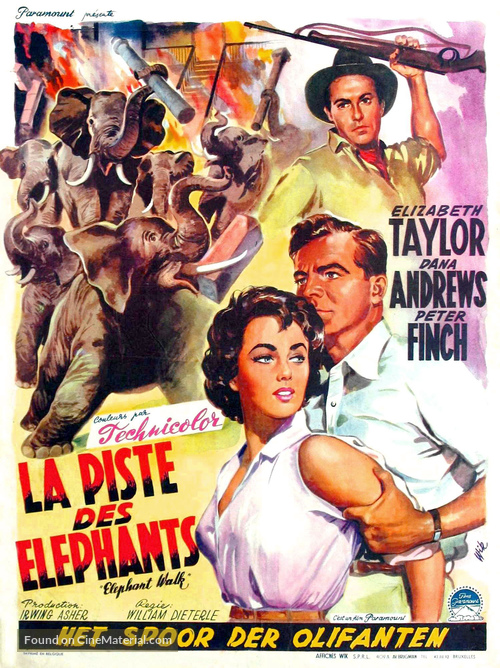 Elephant Walk - Belgian Movie Poster