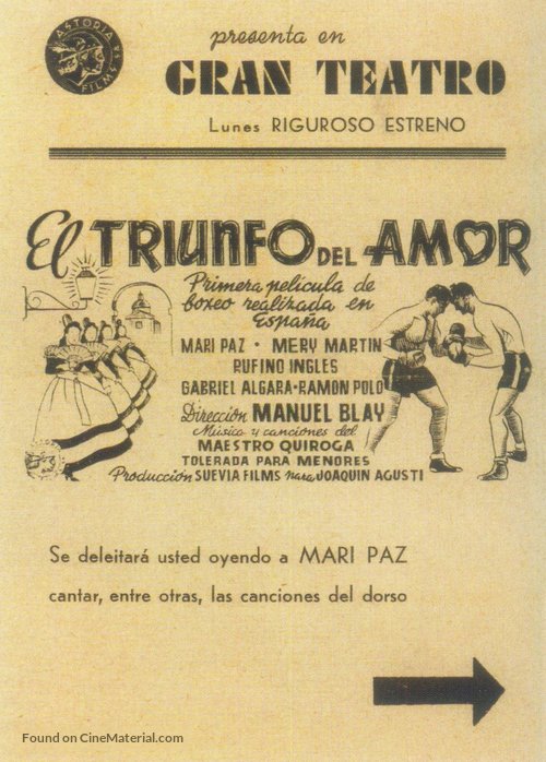 El triunfo del amor - Spanish poster