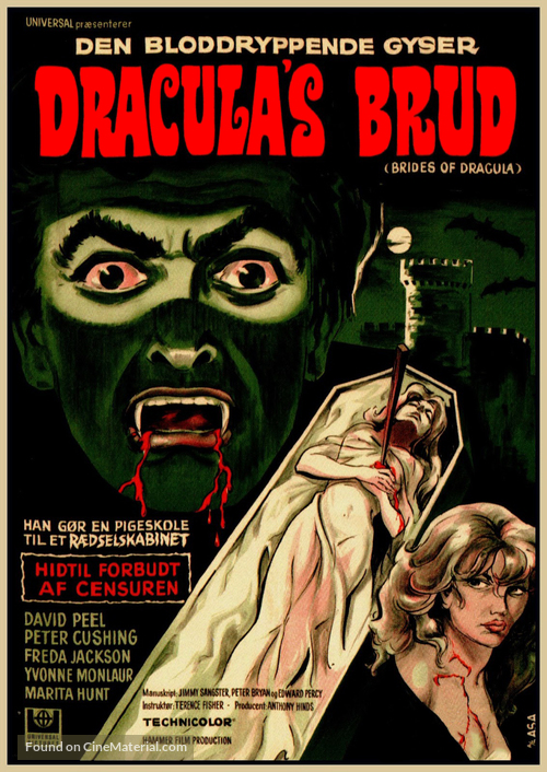 The Brides of Dracula - Danish Movie Poster