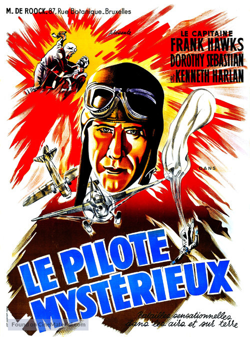 The Mysterious Pilot - French Movie Poster
