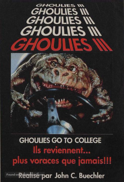 Ghoulies III: Ghoulies Go to College - French Movie Cover
