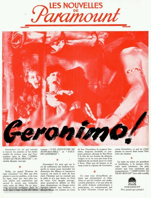 Geronimo - French poster