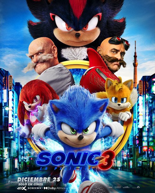 Sonic the Hedgehog 3 - Mexican Movie Poster