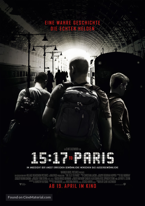 The 15:17 to Paris - German Movie Poster