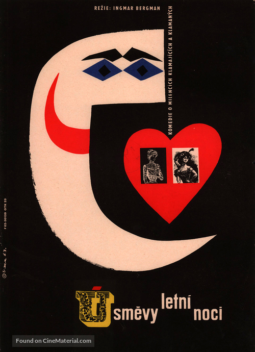 Sommarnattens leende - Czech Movie Poster