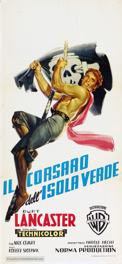 The Crimson Pirate - Italian Theatrical movie poster