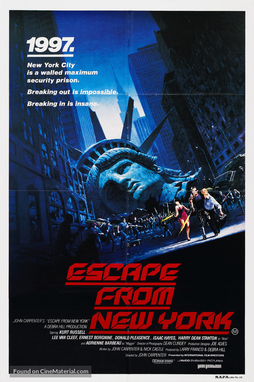 Escape From New York - Australian Movie Poster