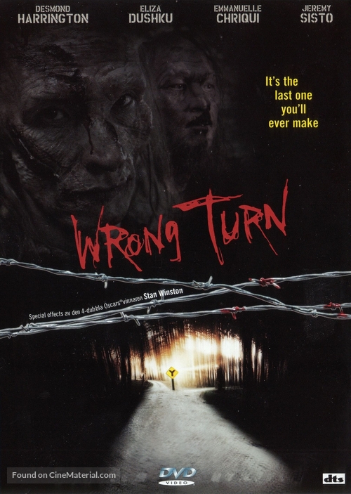 Wrong Turn - Swedish DVD movie cover