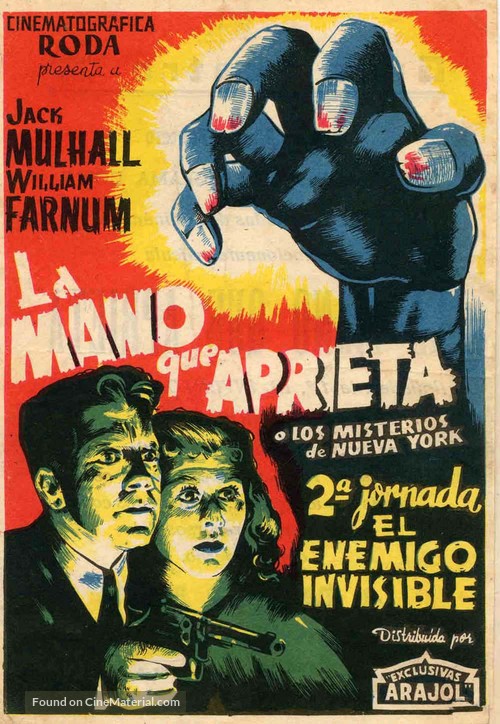 The Amazing Exploits of the Clutching Hand - Spanish Movie Poster