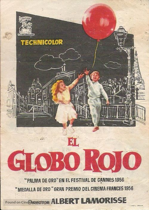 Le ballon rouge - Spanish Movie Poster
