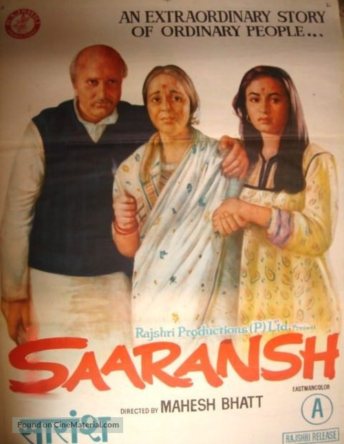 Saaransh - Indian Movie Poster