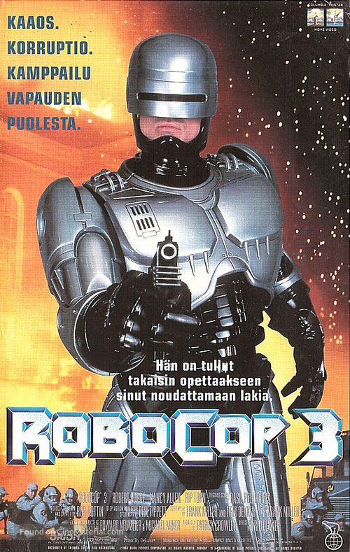 RoboCop 3 - Finnish VHS movie cover