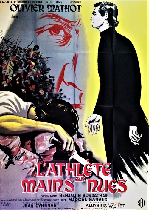 L&#039;athl&egrave;te aux mains nues - French Movie Poster