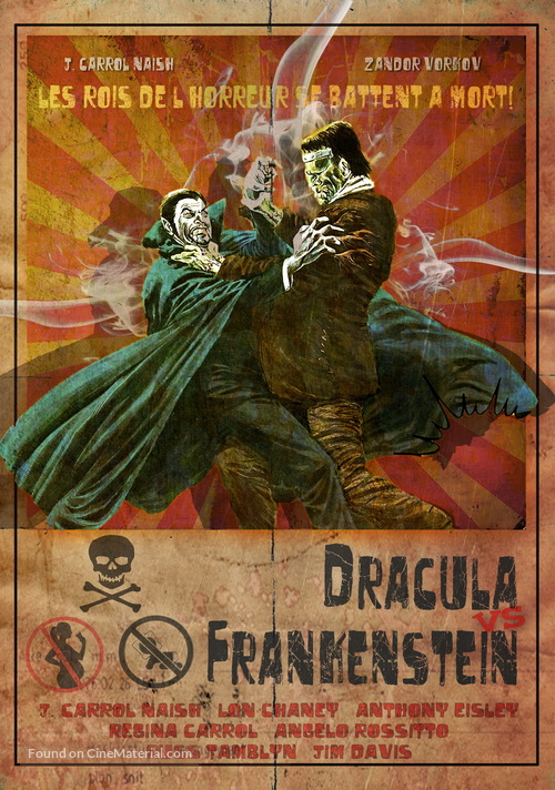 Dracula Vs. Frankenstein - French DVD movie cover