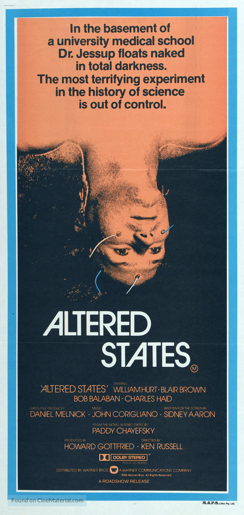 Altered States - Australian Movie Poster