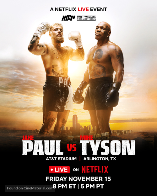 Jake Paul vs. Mike Tyson - Movie Poster