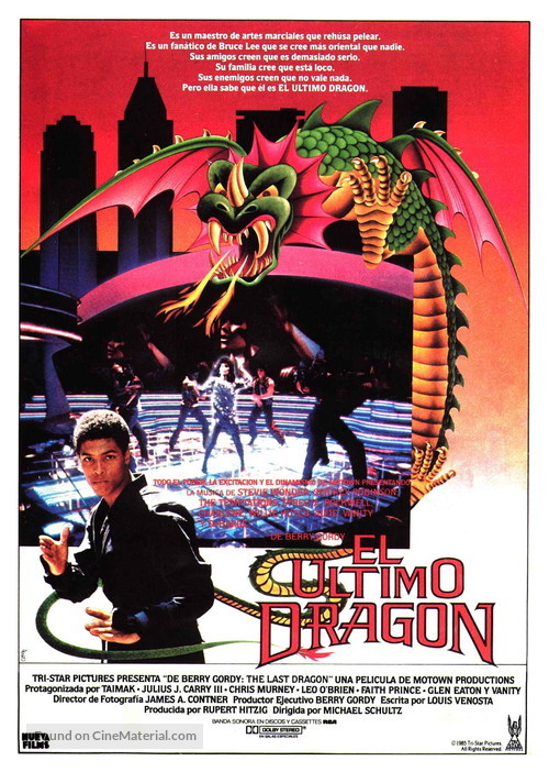The Last Dragon - Spanish Movie Poster