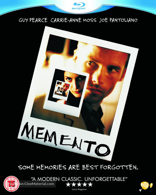 Memento - British Blu-Ray movie cover