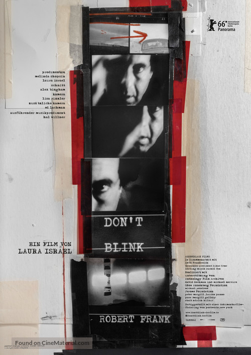 Don&#039;t Blink - Robert Frank - German Movie Poster