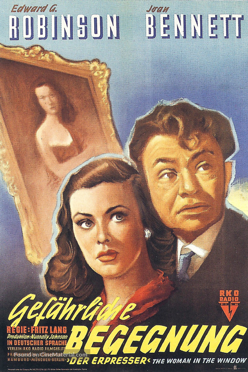 The Woman in the Window - German Movie Poster